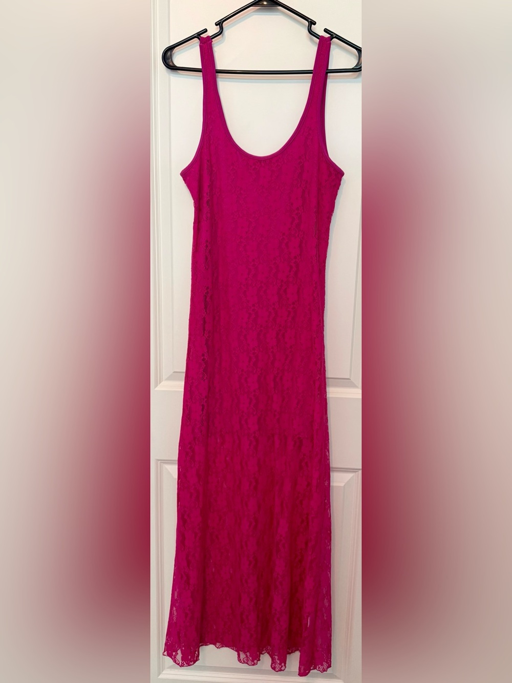 Pink Lace Maxi Dress